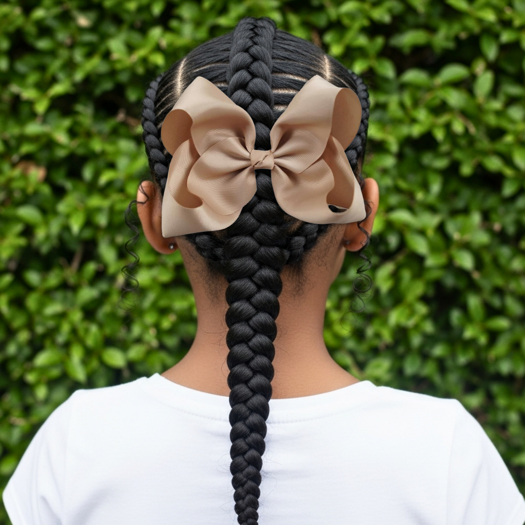 Champagne | Grosgrain Ribbon Hair Bow