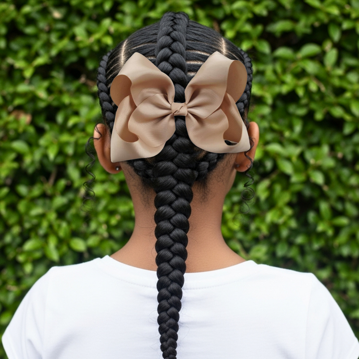 Champagne | Grosgrain Ribbon Hair Bow