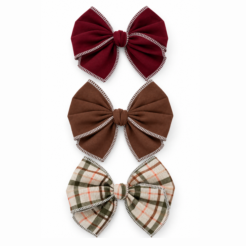 Sadie Cabin Weekend | Mini Serged Hair Bows