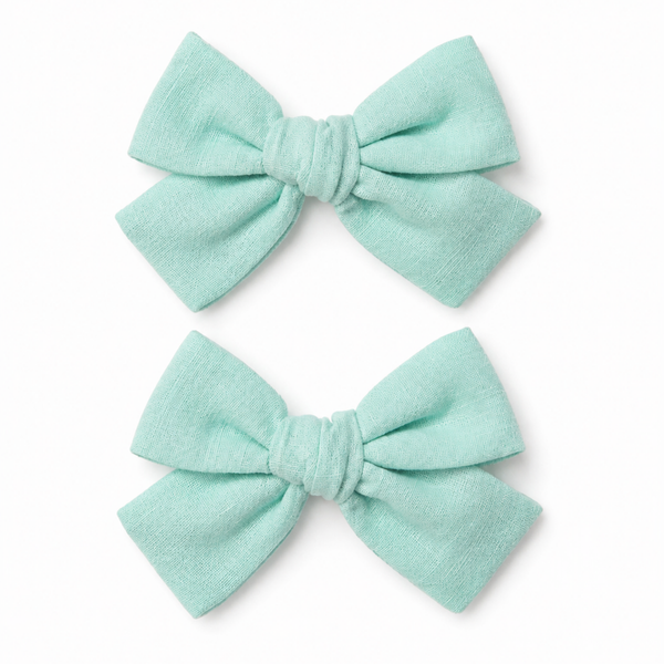 Seafoam Green | Pigtail Hair Bows