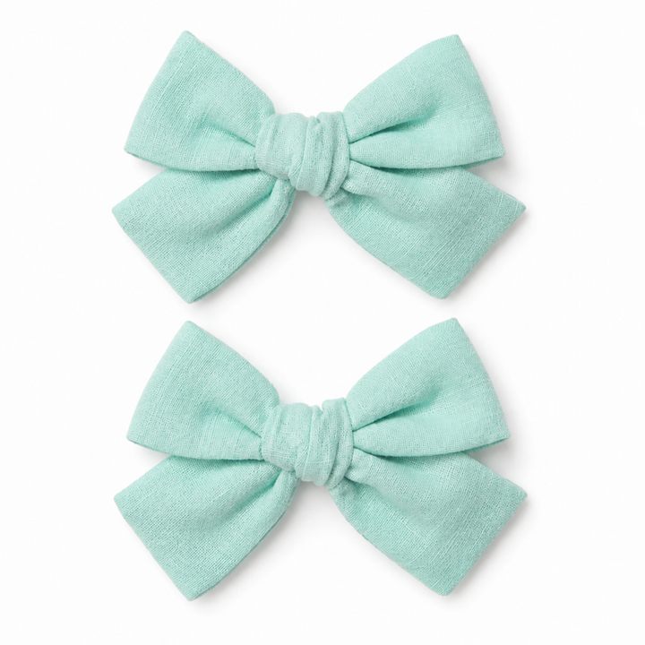 Seafoam Green | Pigtail Hair Bows