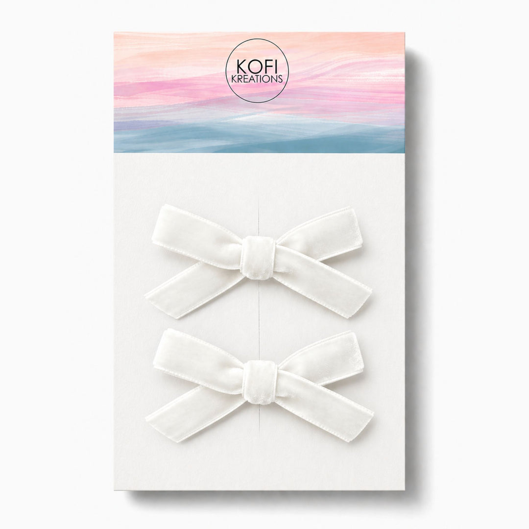 Small Velvet | Pigtail Hair Bows