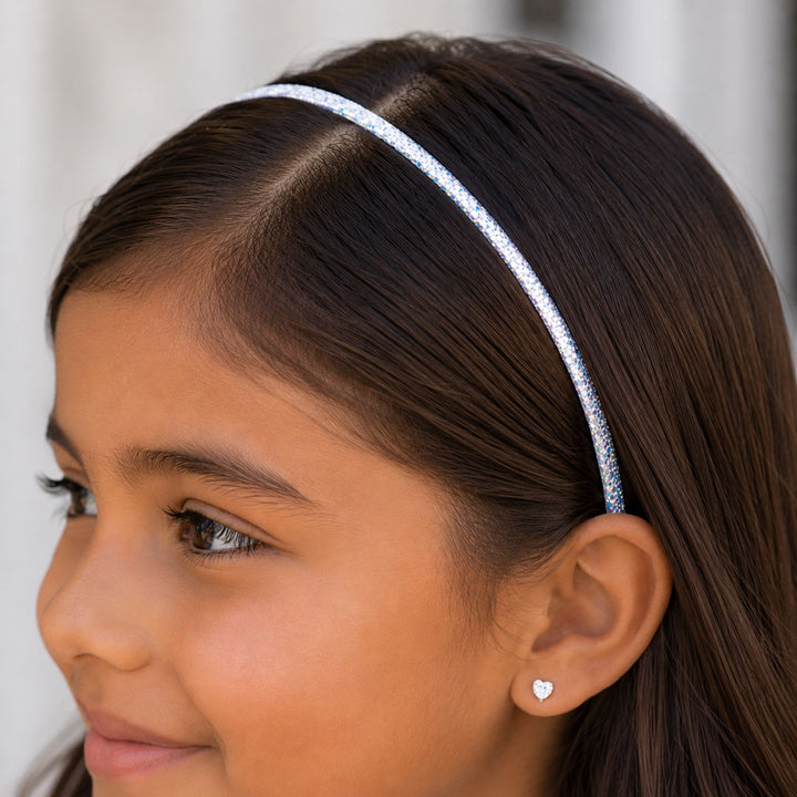 White &amp; Blue Specks | Glitter Headband