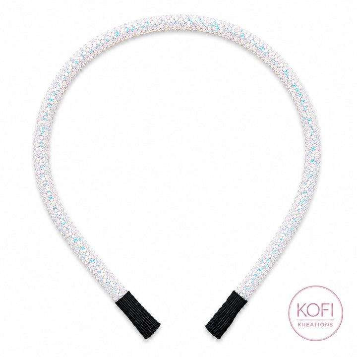 White &amp; Blue Specks | Glitter Headband