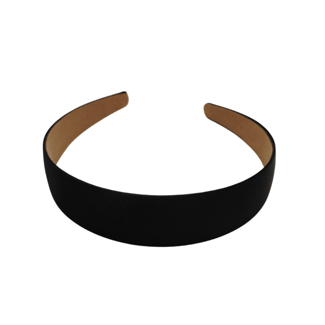 Black Satin Headband - Kofi Kreations