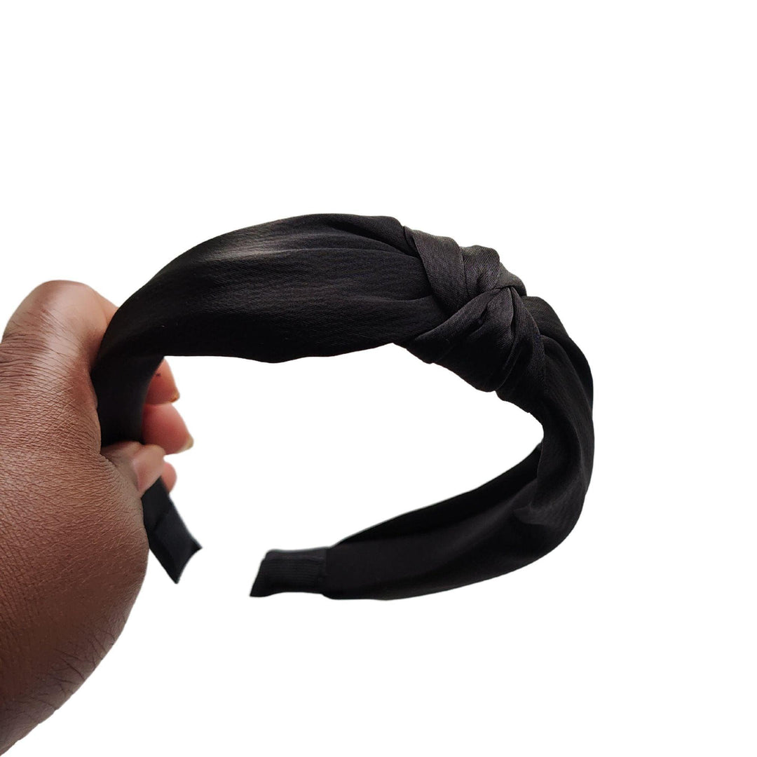 Black Top Knot Headband - Kofi Kreations