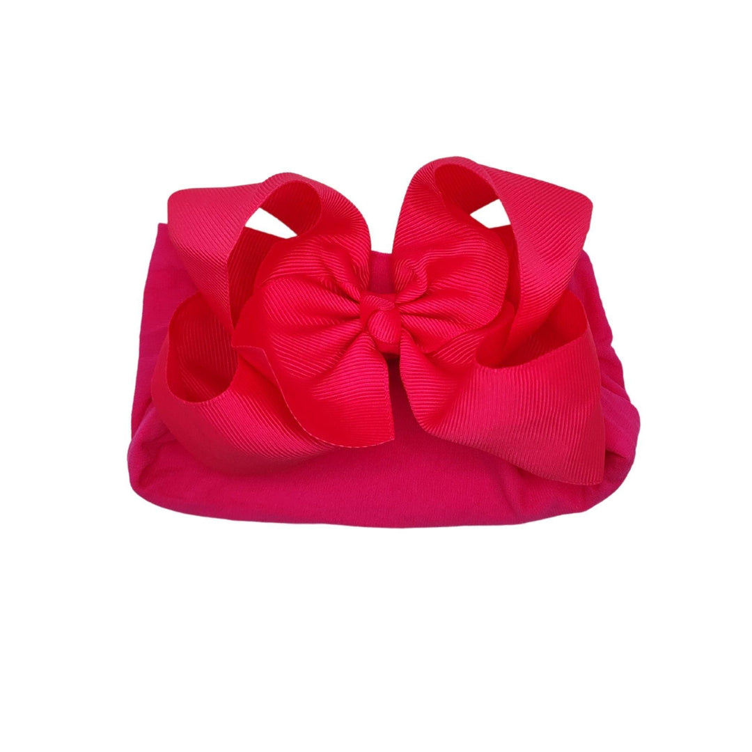 Dark Pink Turban Bow Headband - Kofi Kreations