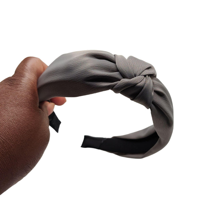 Gray Top Knot Headband - Kofi Kreations