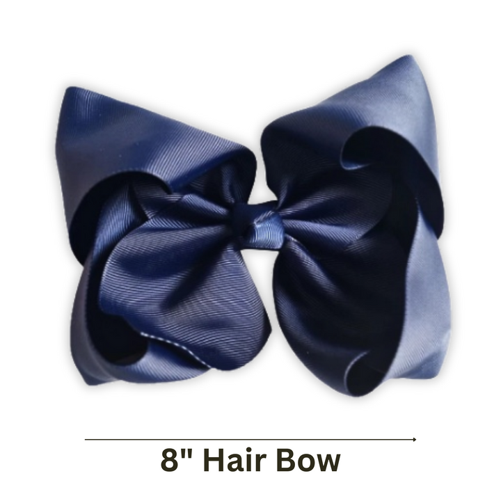 Light Blue Grosgrain Ribbon Hair Bow - Kofi Kreations