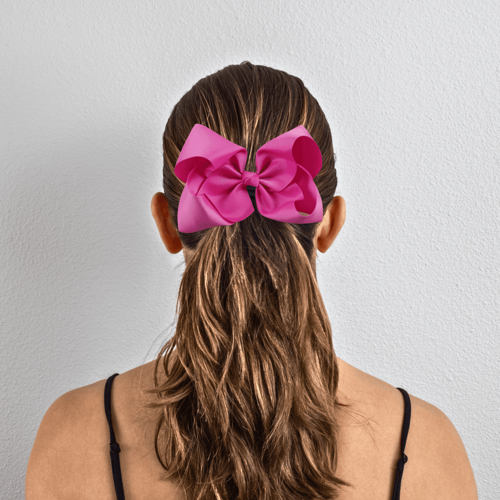 Magenta Pink Grosgrain Ribbon Hair Bow - Kofi Kreations