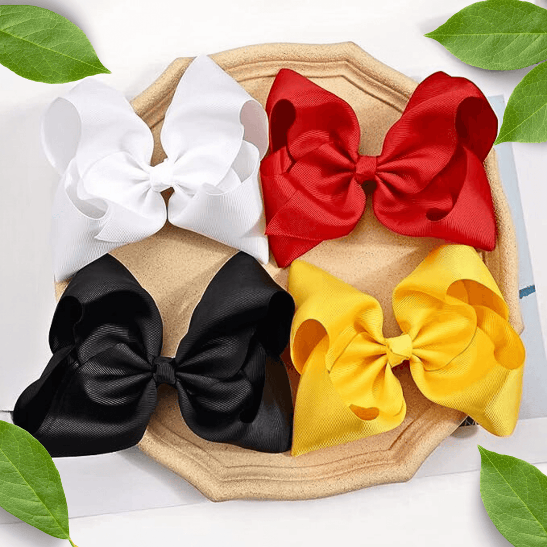 Olive Grosgrain Ribbon Hair Bow - Kofi Kreations