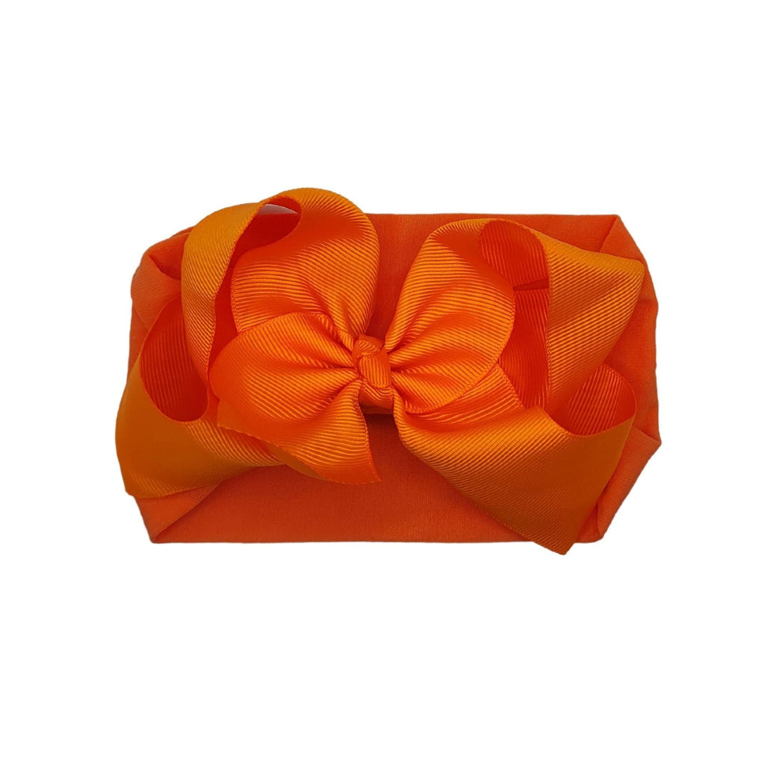 Orange Turban Bow Headband - Kofi Kreations