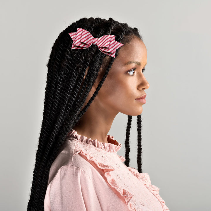 Pepperdine | Love Stripes Faux Leather Bow