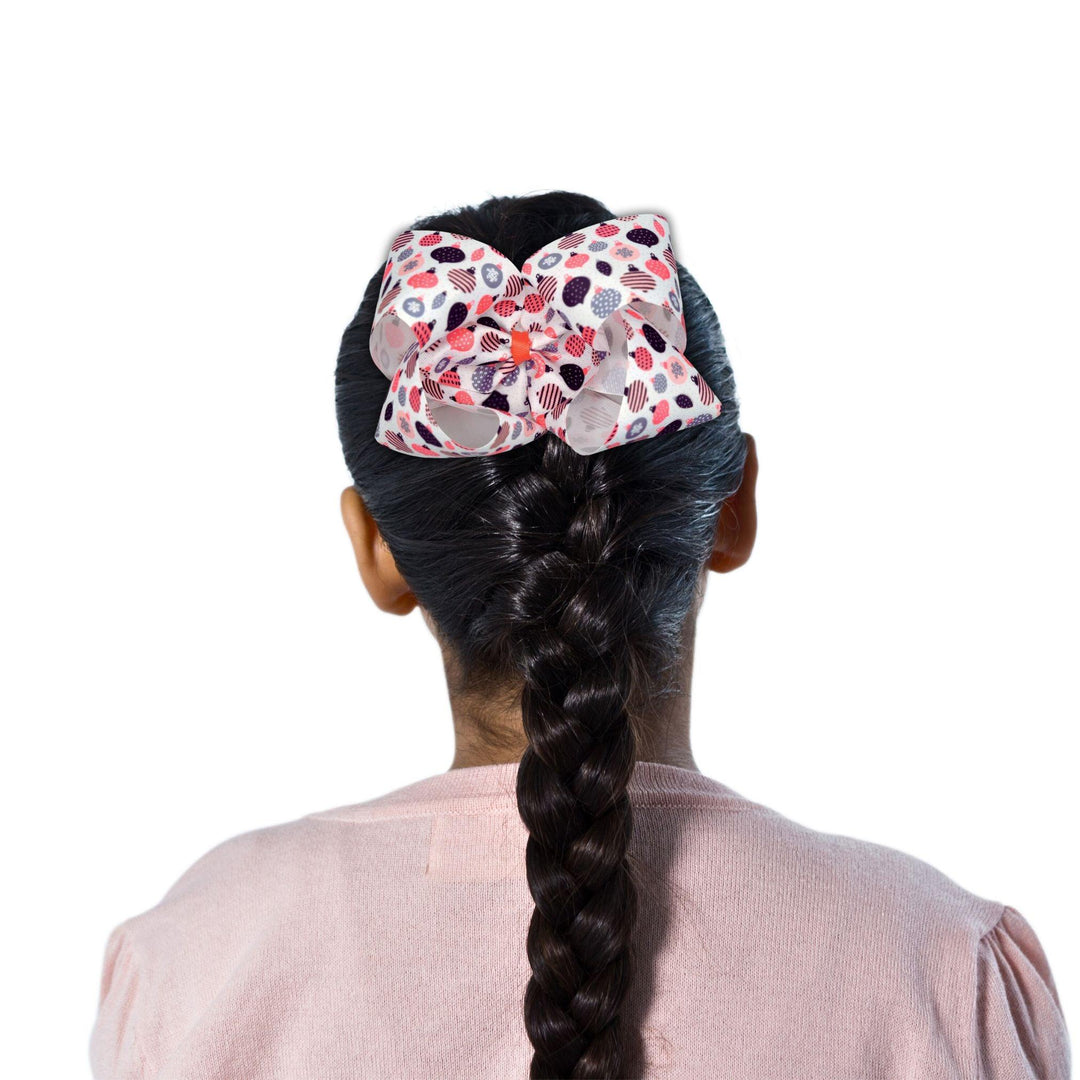 Pink Festive Ribbon Hair Bow - Kofi Kreations