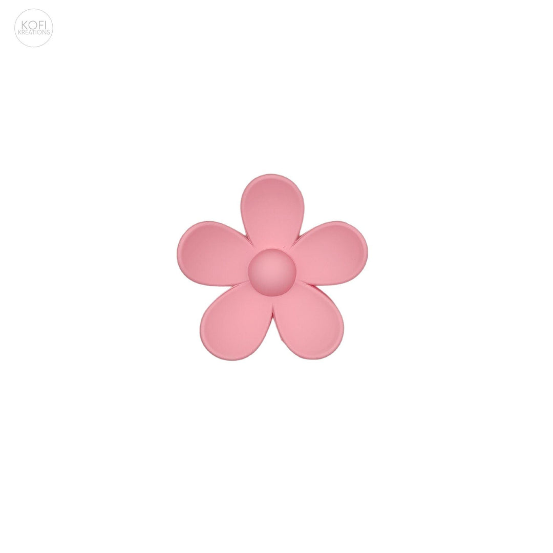 Pink Flower Hair Claw - Kofi Kreations