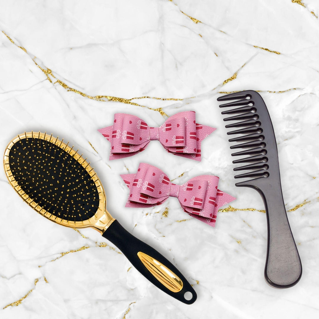 Pink Gift Valentine Hair Bow - Kofi Kreations