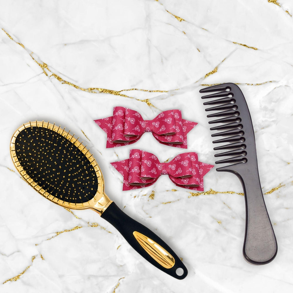 Pink Heart Lollipop Valentine Hair Bow - Kofi Kreations