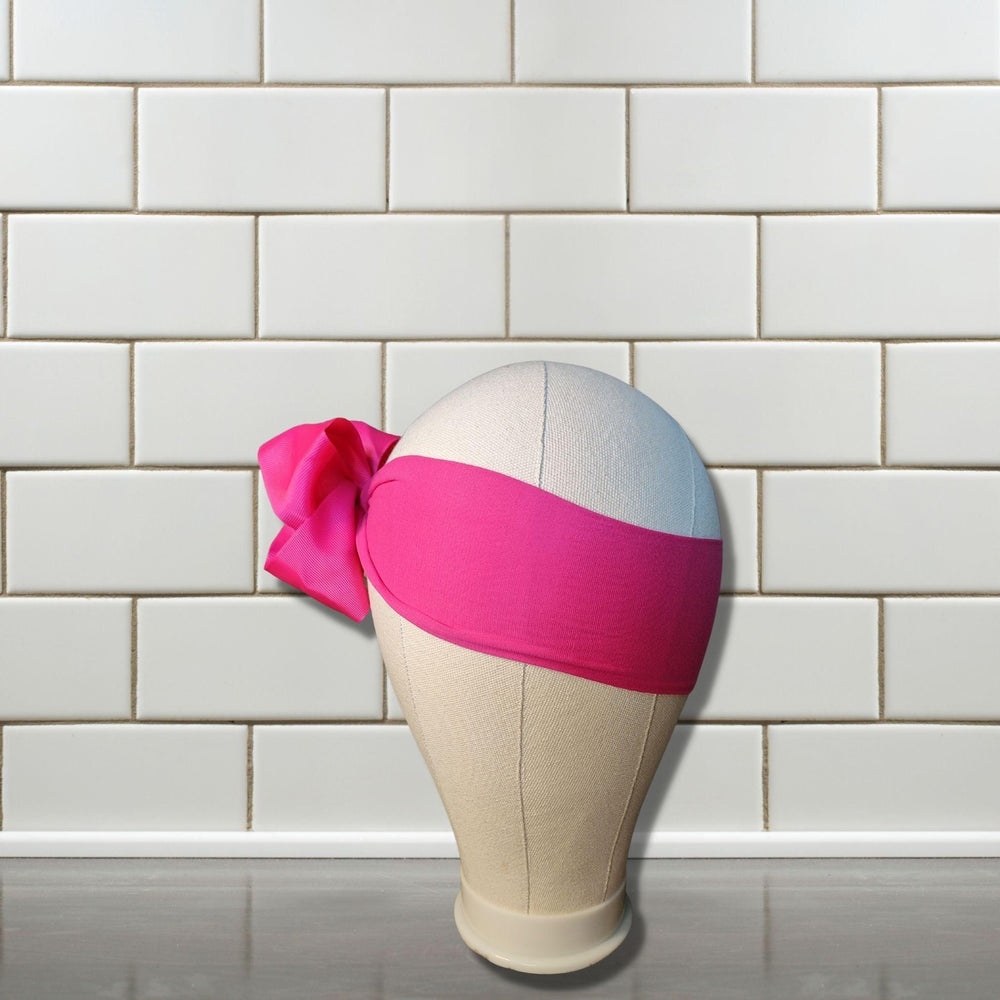 Pink Turban Bow Headband - Kofi Kreations
