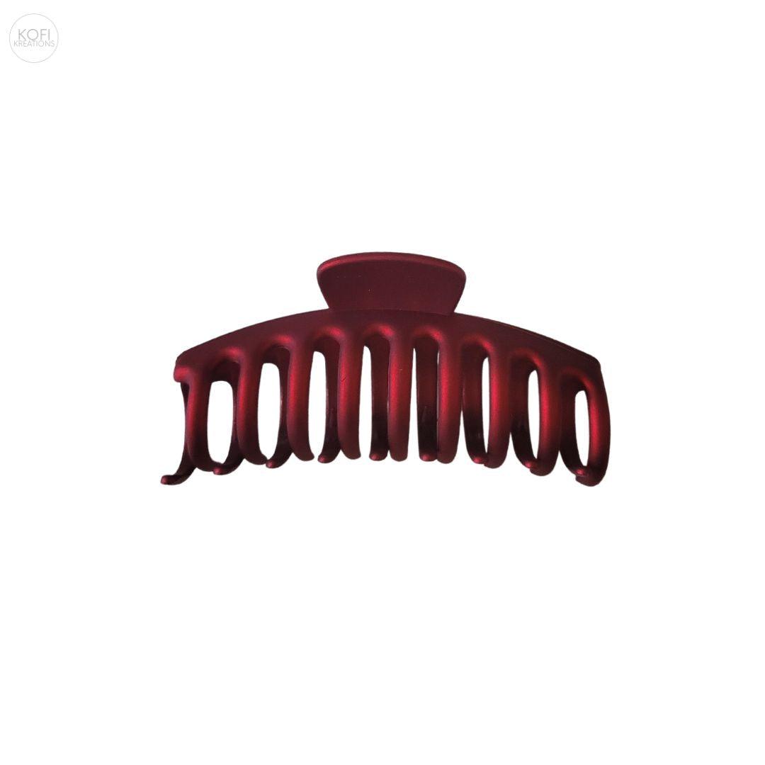 Red Matte Hair Claw Clip - Kofi Kreations