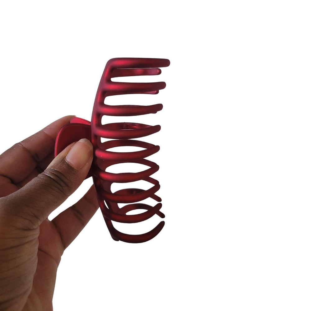 Red Matte Hair Claw Clip - Kofi Kreations