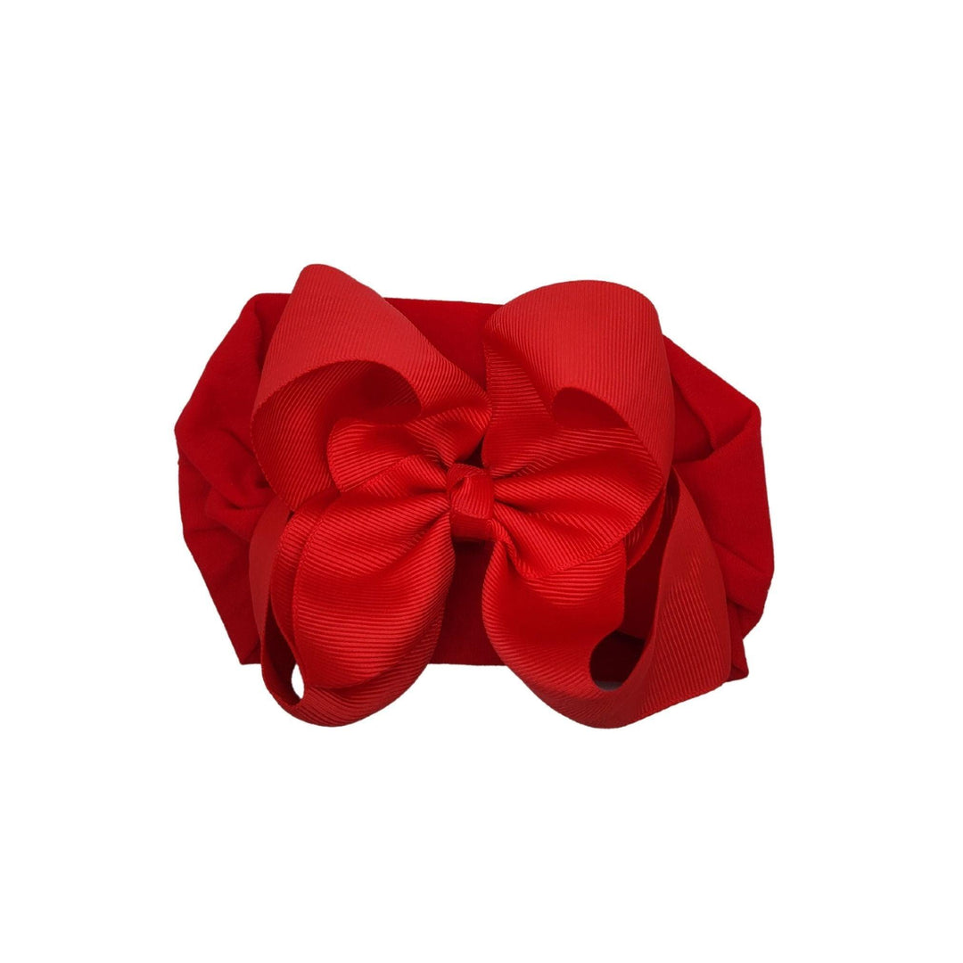 Red Turban Bow Headband - Kofi Kreations
