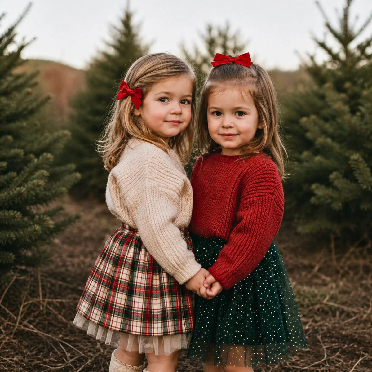 Large Velvet | Pigtail Hair Bows