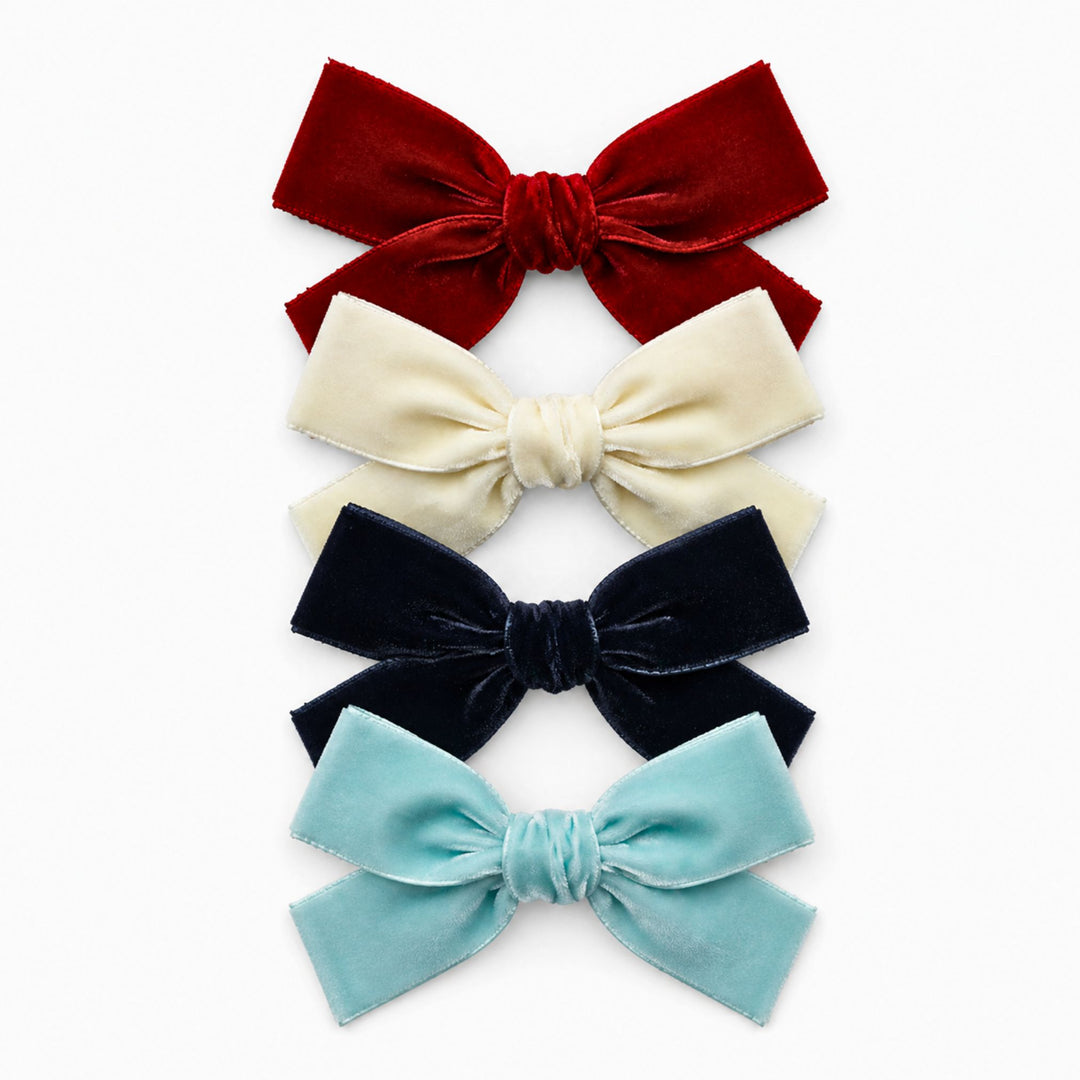 Large Velvet | Pigtail Hair Bows