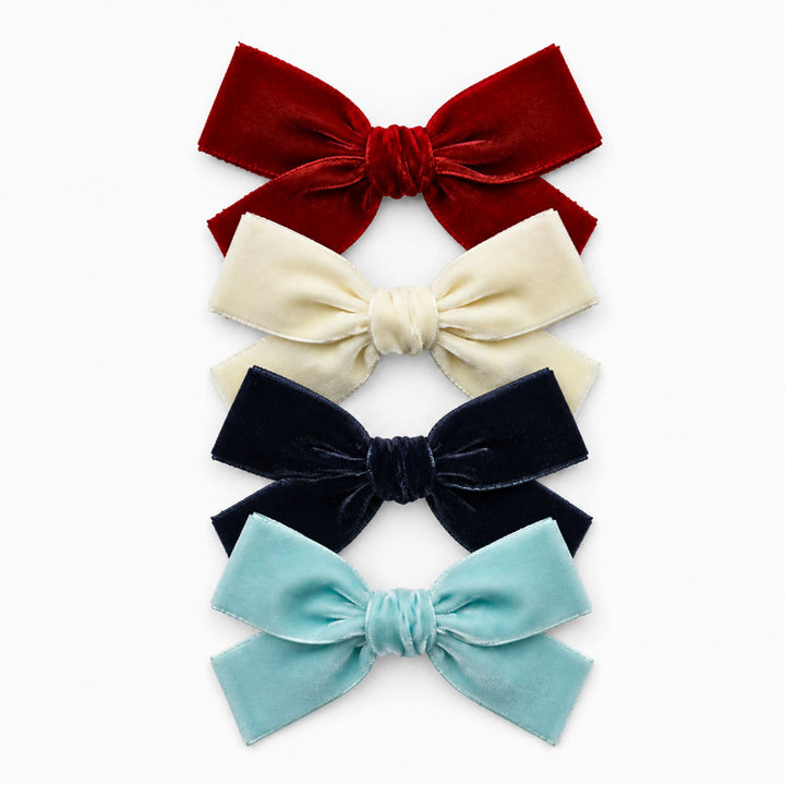Large Velvet | Pigtail Hair Bows