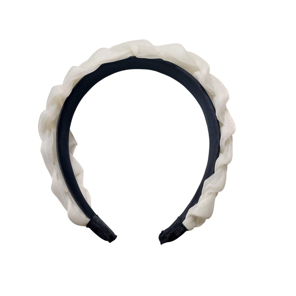 White Chiffon Headband - Kofi Kreations